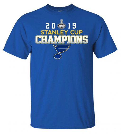 St Louis Blues 2019 Stanley Cup Champions Men Black T-Shirt Size S-3XL
